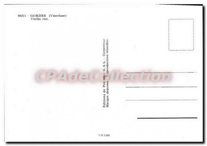 Postcard Modern Gordes Old Street