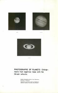 RPPC Postcard Advertising Photographs of Planets by Lick Observatory Astronomy