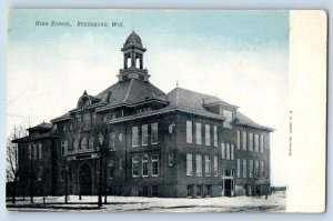 Reedsburg Wisconsin Postcard High School Exterior Building c1910 Vintage Antique