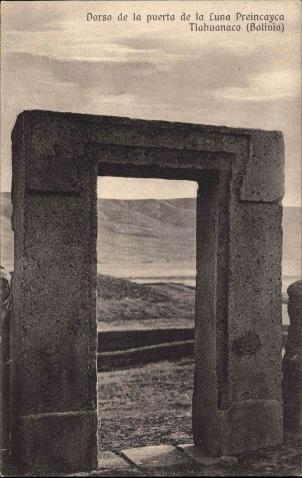 Tiahuanaco Bolivia Dorso de la puerta de la Luna Preincayca Vintage