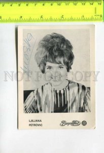 474875 Yugoslav Serbian singer Liliana Petrovich autograph on postcard