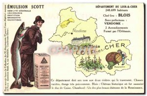 Postcard Old Emulsion Scott Poisson Department Loir & Cher Blois Vendome