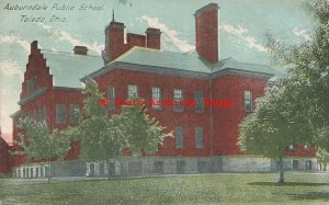 OH, Toledo, Ohio, Auburndale Public School Building, Exterior View, 1920 PM