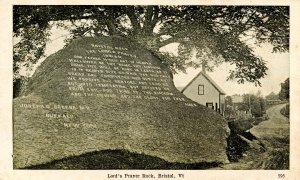 VT - Bristol. Lord's Prayer Rock