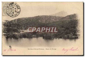 Old Postcard Environs of Aix en Provence Basin Dam