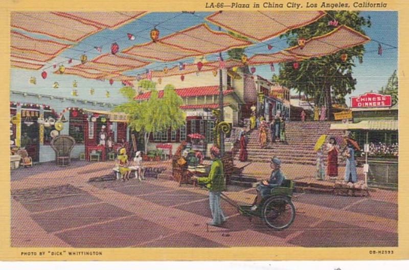 California Los Angeles Plaza In China City Curteich