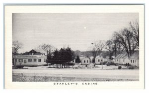 SOMERVILLE, NJ ~ Roadside STANLEY'S CABINS & GAS STATION c1940s Linen Postcard