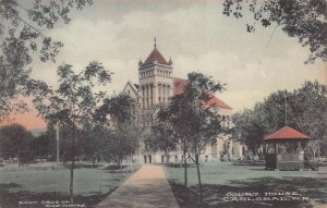 COURT HOUSE CARLSBAD NEW MEXICO HAND COLORED POSTCARD (c. 1910)