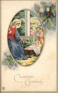 Christmas Stecher Ser 791B Nativity Mary with Baby Jesus Vintage Postcard