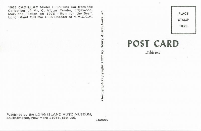 1905 Cadillac Model F Touring Car