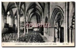 Old Postcard From Noyon Cathedral Chapter Room