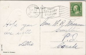 A Happy Easter Birds Chics Violin c1910 Postcard F89 