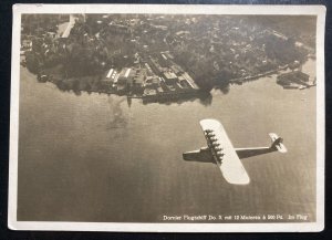 Mint Dornier DOX Giant Seaplane Real Picture Postcard Flight Scene 12 Motors