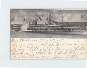 Postcard Steamer Hudson River Day Line New York USA