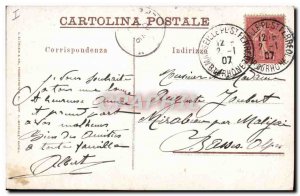 Postcard Old Volcano Boat Napoli