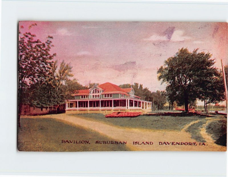 Postcard Pavilion, Suburban Island, Davenport, Iowa