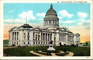 State Capitol Little Rock Arkansas AR WB Postcard Curt Teich VTG UNP VIntage 