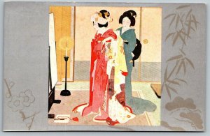 Japanese Wedding Ceremony Bridal Robes   Postcard