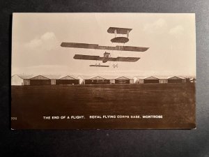 Mint Postcard The End of a Flight Royal Flying Corps Base Montrose England