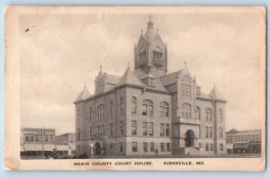 Kirksville Missouri MO Postcard Adair County Court House Building Exterior 1922