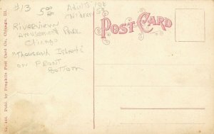 Chicago Illinois~Riverview Amusement Park~Thousand Islands Mill~Adults 10c~1908