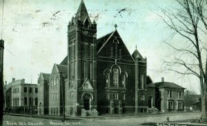 C 1900-07 First Methodist Church Blue Sky Boone IA Postcard F80