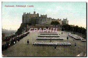 Old Postcard Edinburgh Castle Esplanade