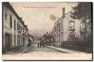 Old Postcard Saint Die Rd 10th Battalion trimbach house fire on 27 August 1914
