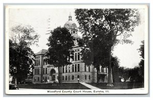 Vintage 1936 Photo Postcard Woodford County Courthouse Eureka Illinois