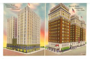 OK - Oklahoma City. Tower Hotel & Skirvin Hotel