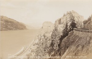 Oregon Columbia River Highway Inspiration Point Real Photo