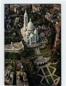 Postcard The Basilica of the Sacred Heart of Paris and Gardens Paris France