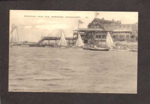 MA Corinthian Yacht Club Sail Boats Marblehead Massachusetts Postcard Mass