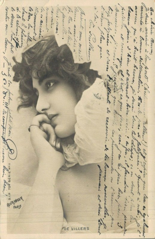 Art Nouveau Classy Lady Reutlinger Paris De Villers 05.71