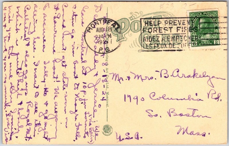 1921 Notre Dame Church Montreal Québec Canada Parish Posted Postcard