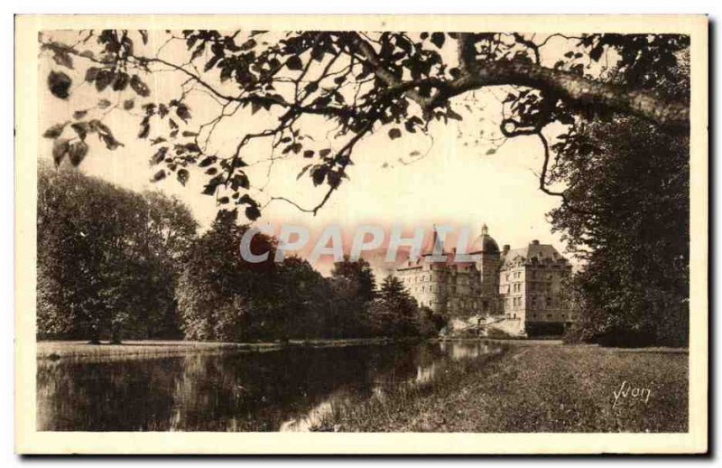 Old Postcard Chateau de Vizille Park and Water Piece