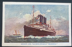 Mint British Picture Postcard Anchor Line Twin Screw Steamship Caledonia