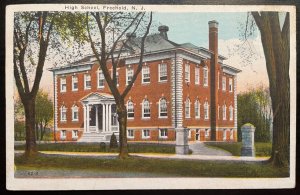 Vintage Postcard 1920's Freehold High School, Freehold, New Jersey