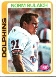 1978 Topps Football Card Norm Bulaich Miami Dolphins sk7227