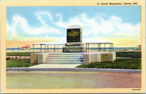 1930s LEWES DELAWARE Dutch Monument Statue Sussex Postcard EA