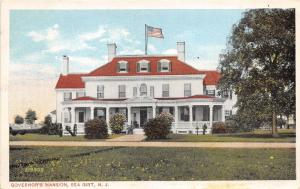 Sea Girt New Jersey~Governor's Mansion~Cannons Displayed in Yard~1920s Postcard