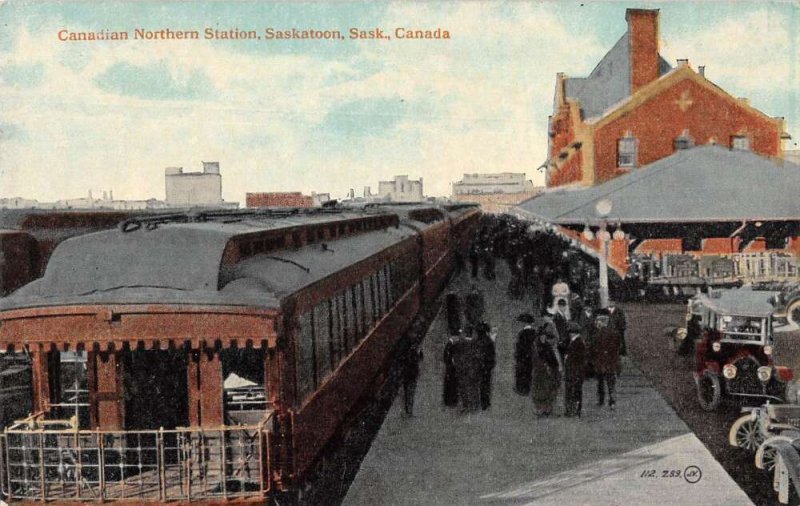 Saskatoon Canada Canadian Northern Station Vintage Postcard AA20130
