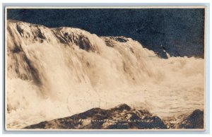 Polson Montana MT Postcard Falls of the Pend D'Oreille River c1920's RPPC Photo