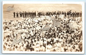 RPPC 4th Of July Patriotic American Rally Real Photo Postcard