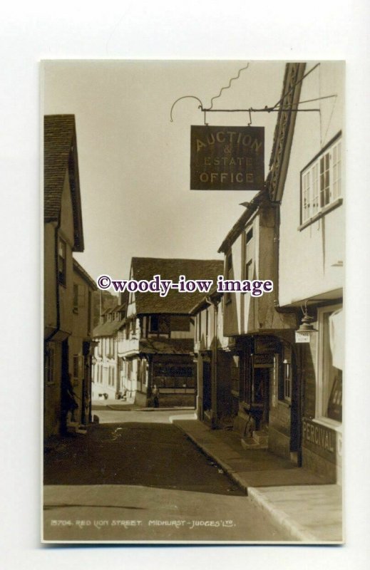 tq2290 - Sussex - Auction & Estate Office, Red Lion St.  Midhurst - postcard