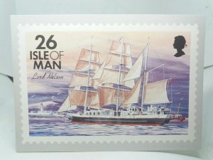 Isle of Man Ships Stamp Postcard Lord Nelson Ship 26 1993