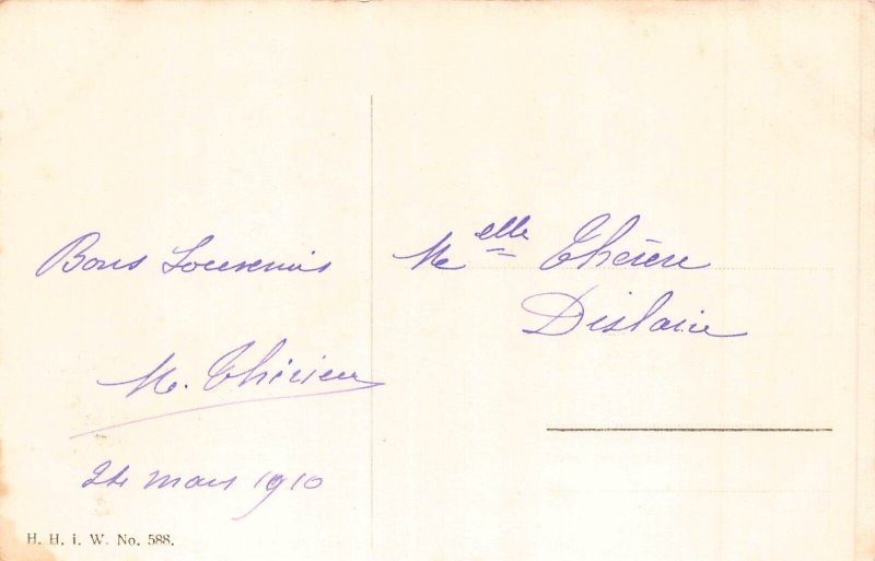 L110 Easter Greetings France 1910 chicks bird egg postcard