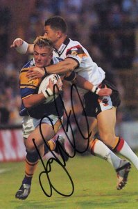 Lee Smith London Wasps Bradford Bulls Rugby Hand Signed Photo