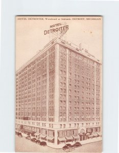 Postcard Hotel Detroiter, Detroit, Michigan