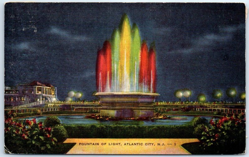 Postcard - Fountain of Light, Atlantic City, New Jersey, USA 